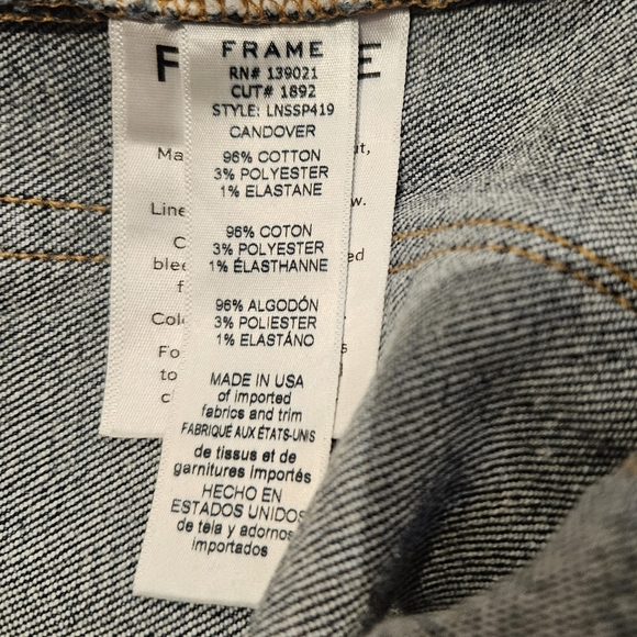 FRAME Denim Le Nouveau Straight Scoop Hem High Jeans Candover size 27 EUC - Picture 7 of 9